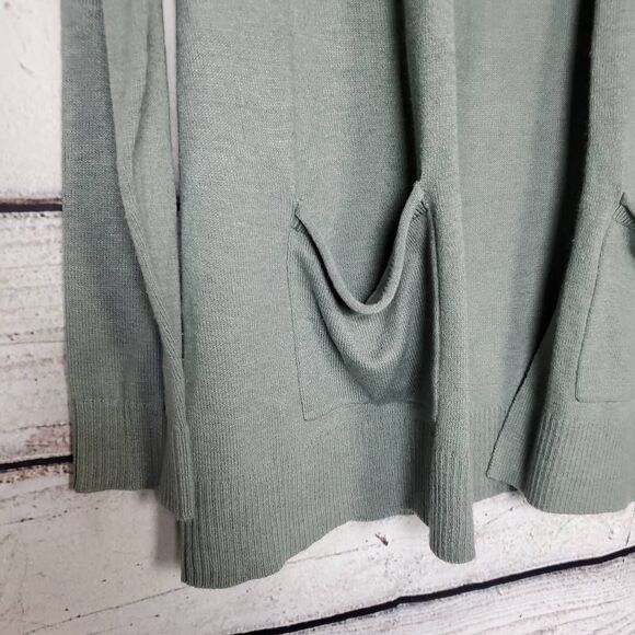 Maurices Green Open Front Cardigan Women’s Small Pockets Lightweight - Picture 2 of 6